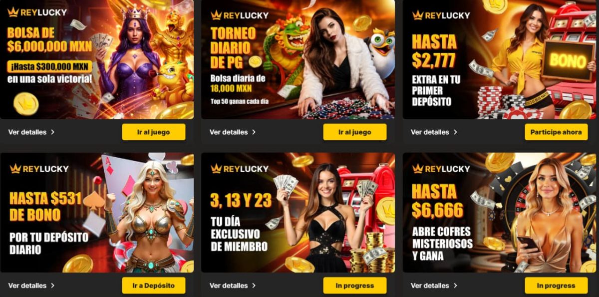 Bonos de Rey Lucky Casino México: Condiciones y Niveles image 1